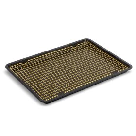 Thyme & Table 12"x17" Nonstick Baking Sheet & Cooling Rack Set, Black