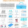 Cake Decorating Tools Supplies Kit: 236pcs Baking Accessories with Storage Case - Piping Bags and Icing Tips Set - Cupcake Cookie Frosting Fondant Bak