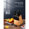 15 Pieces Knife Set with Block, BO Oxidation Stainless Steel Knife Set, Super Sharp Knife Block Set, Non-slip Handle