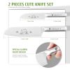 Meowkit 2-Piece Forged Knife Set with Cat Etching, German Steel Razor Sharp Cutting Knife